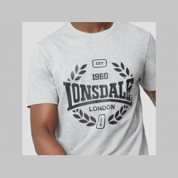 Lonsdale šedé pánske tričko s tlačeným logom materiál 90%bavlna 10%viskóza